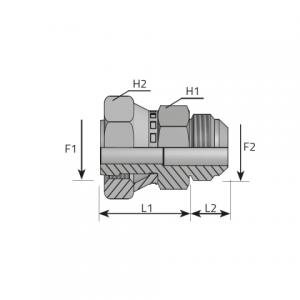 Adapter female ORFS – male JIC. (AFGO..MJ)